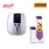 Combo enamorados freidora de aire NAPPO 3.2 lts + Licuadora mixter Nappo portátil 300 w